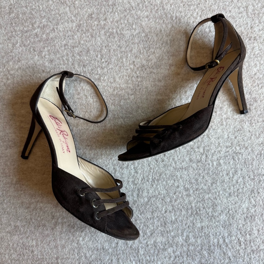 Chic Black Strappy Heels by